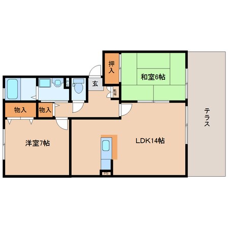 近鉄奈良駅 バス10分  南方町下車：停歩2分 1階の物件間取画像